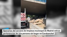 Retiran pertenencias de personas sin hogar del barrio de Carabanchel