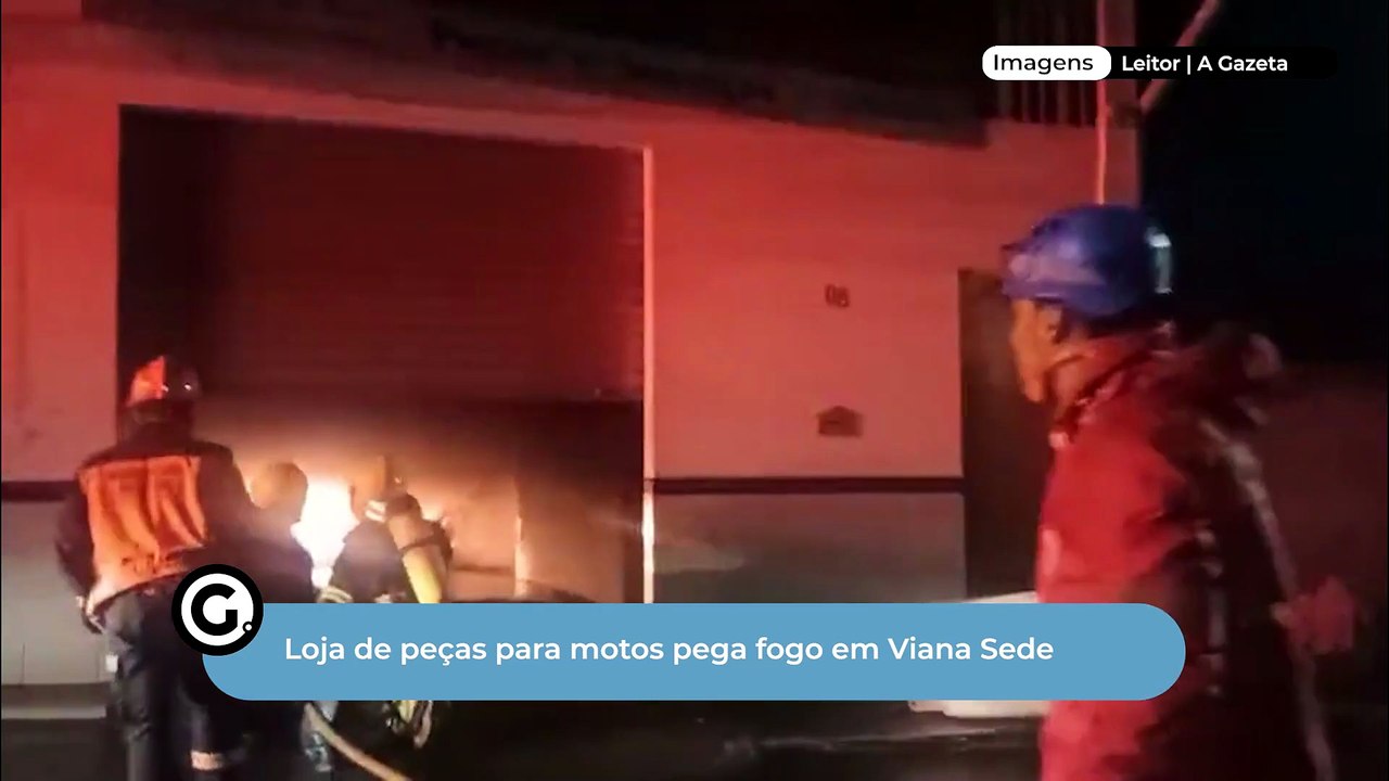 Loja de peças para motos pega fogo em Viana Sede