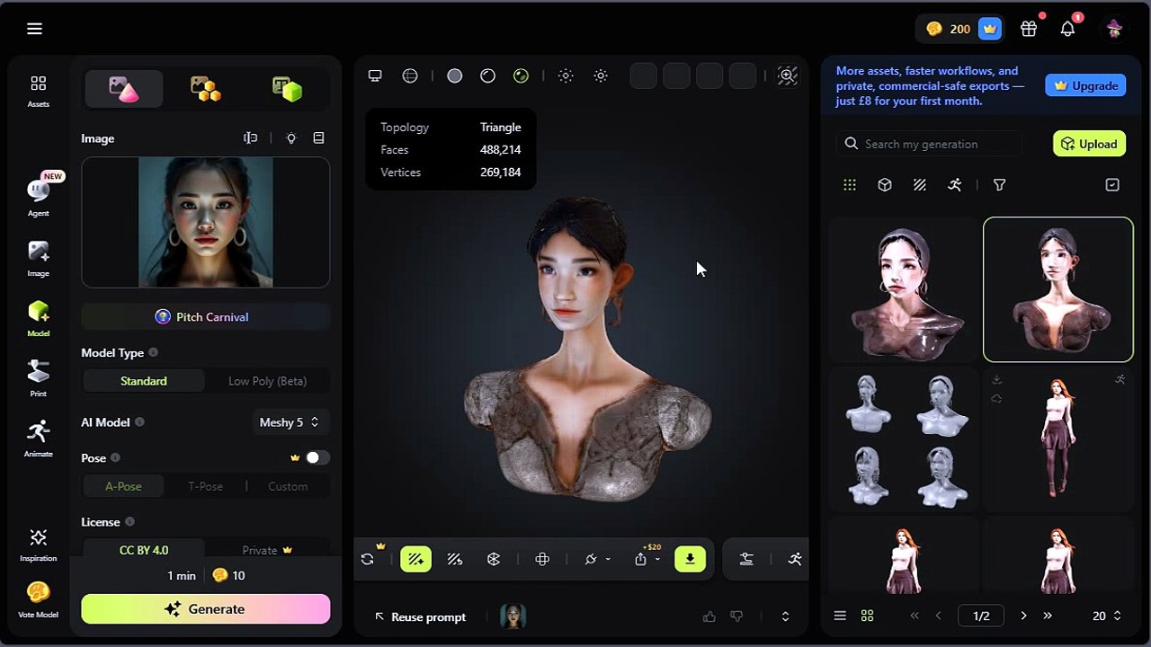 Ai Meshy 5 or 6 Model the 4 Sisters clip 02 how to do that and donloads thanks