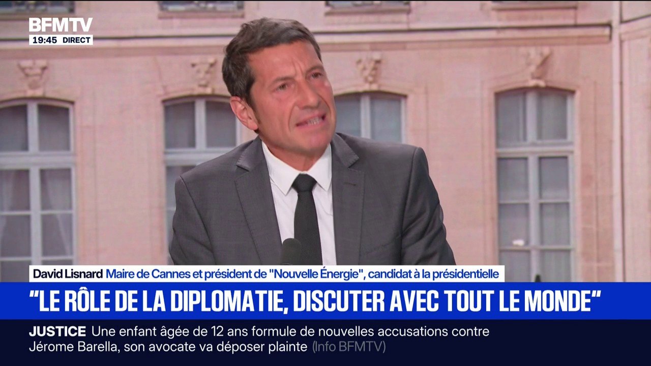Donald Trump à Versailles: "Le rôle de la diplomatie, c'est de discuter avec tout le monde", explique David Lisnard, maire de Cannes et candidat à la présidentielle