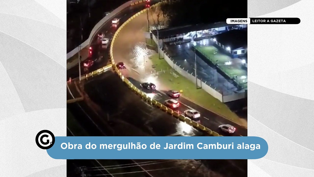 Obra do Mergulhão de Camburi alaga em Vitória
