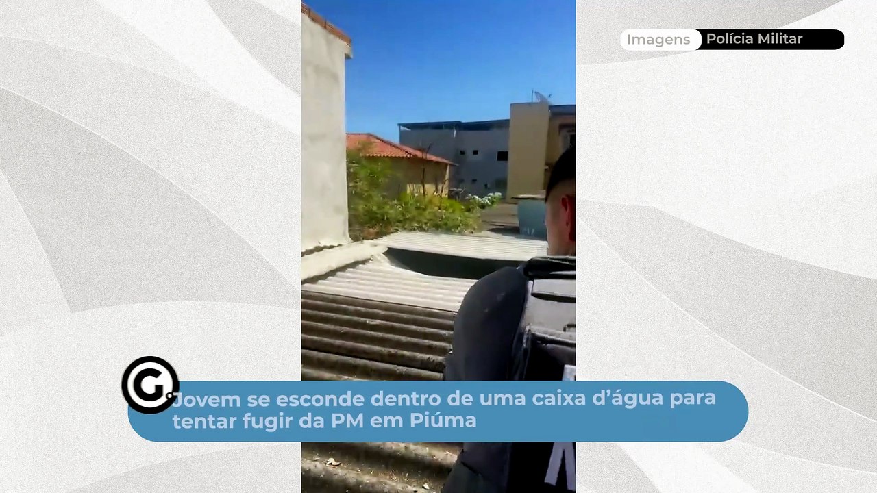 Jovem se esconde dentro de uma caixa d’água para tentar fugir da PM em Piúma
