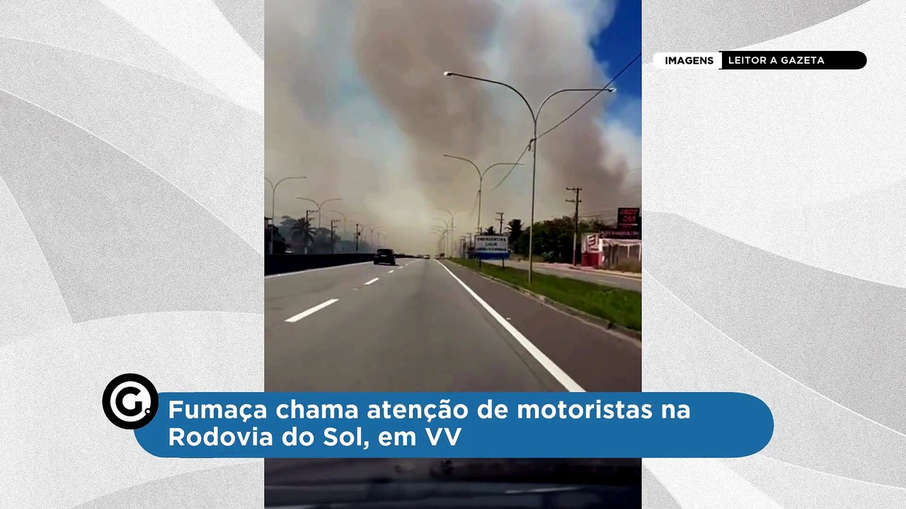 Fumaça chama atenção de motoristas na Rodovia do Sol em Vila Velha
