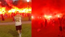Algerian fans paint the sky red and send a defiant message to Messi and Argentina
