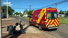 Jovem fica ferido em acidente entre carro e bicicleta elétrica no Alto Alegre