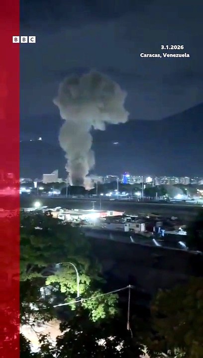 Vídeo mostra explosões em Caracas em ataque dos EUA à Venezuela