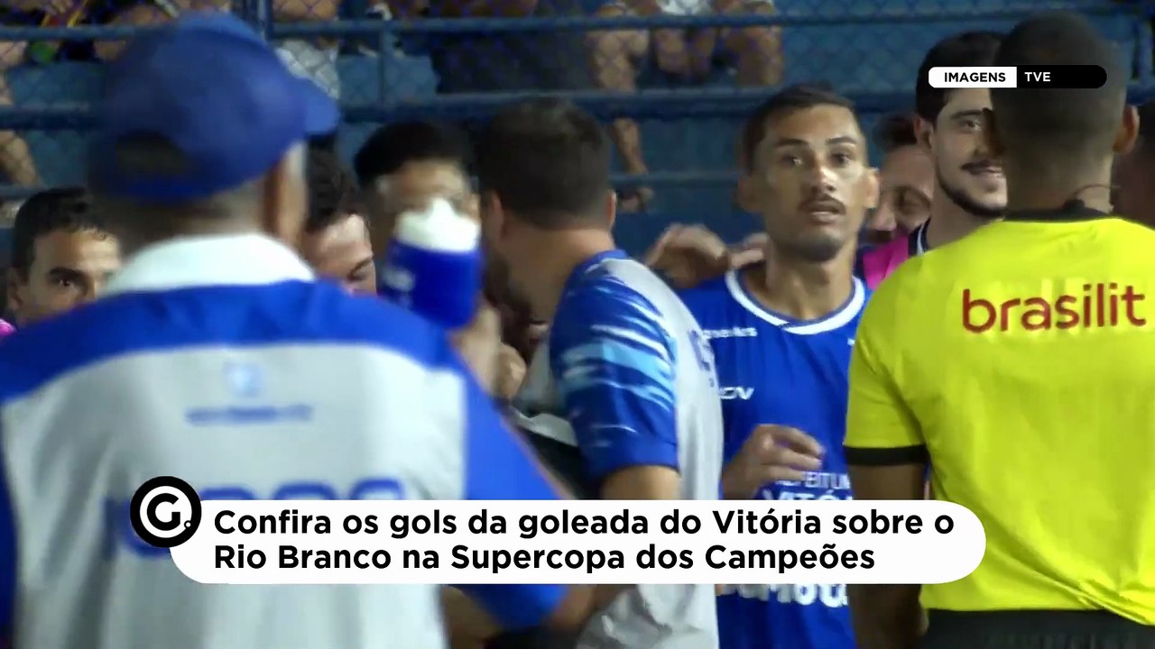 Confira os gols da goleada do Vitória sobre o Rio Branco na Supercopa dos Campeões