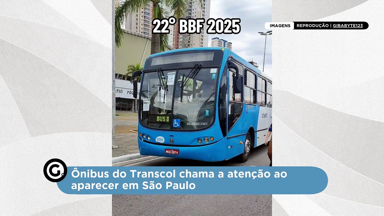 Ônibus do Transcol chama a atenção ao aparecer em São Paulo