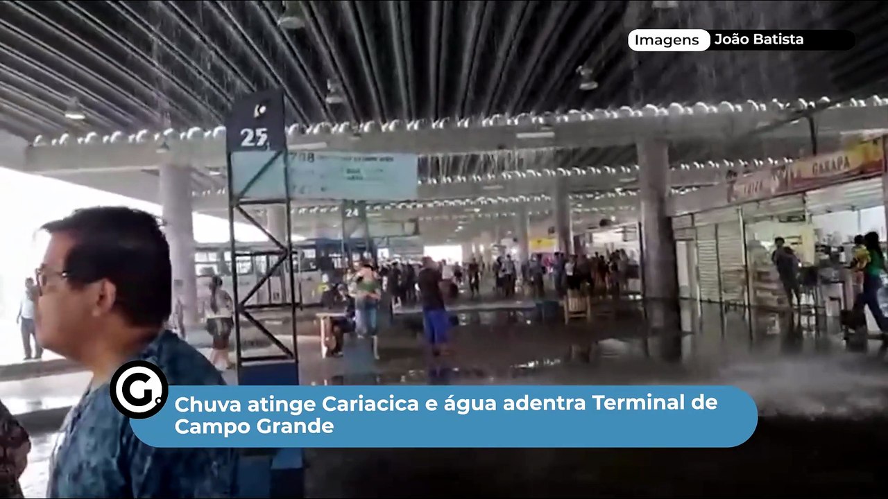 Chuva atinge Cariacica e água adentra Terminal de Campo Grande