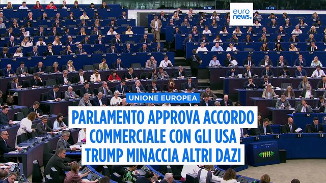 Parlamento UE approva accordo con gli Stati Uniti nonostante le minacce di dazi di Trump