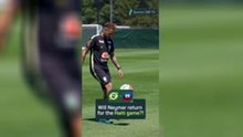 Neymar returns to Brazil training