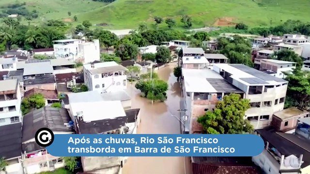 Após as chuvas, Rio São Francisco transborda em Barra de São Francisco