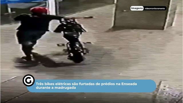 Três bikes elétricas são furtadas de prédios na Enseada durante a madrugada