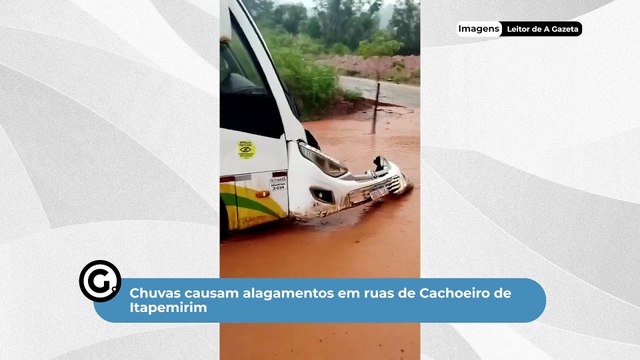 Chuvas causam alagamentos em ruas de Cachoeiro de Itapemirim
