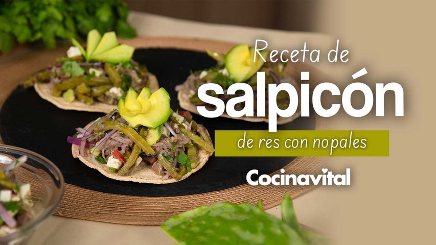 Receta de salpicón de nopales y carne de res