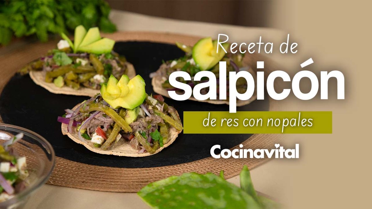 Receta de salpicón de nopales y carne de res