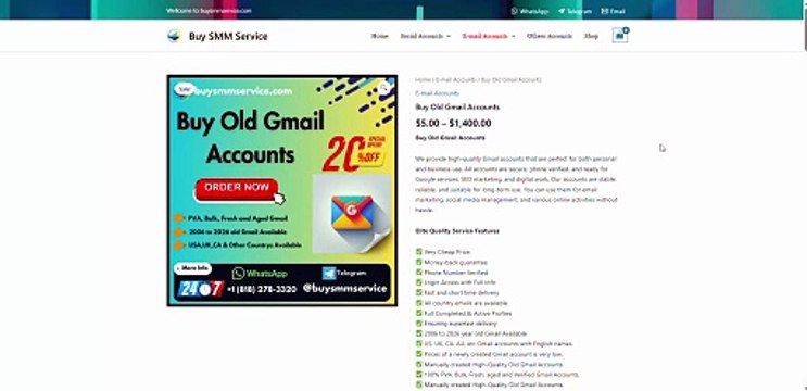 Buying Aged Gmail Accounts: Top 17 Providers Compared