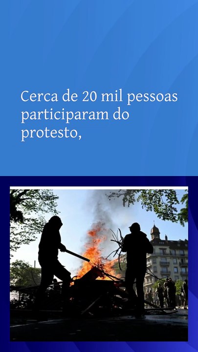 Vídeo - Manifestação contra cúpula do G7 em Genebra termina com confrontos e vandalismo na véspera do evento