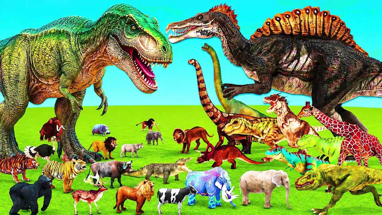 Animal Epic Battle - Prehistoric Mammals VS Modern Mammals Size Comparison Animal Revolt Battle thumnail