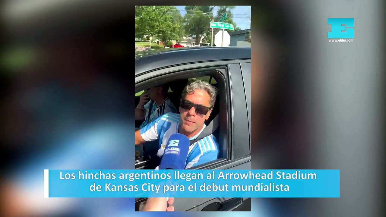 Los hinchas argentinos llegan al Arrowhead Stadium de Kansas City para el debut mundialista
