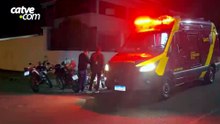 Mulher fica ferida em batida entre motos no Bairro Canadá