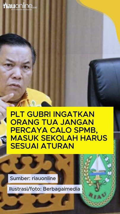 Plt Gubri Ingatkan Orang Tua Jangan Percaya Calo SPMB, Masuk Sekolah Harus Sesuai Aturan