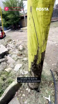🚸 Un poste en malas condiciones genera preocupación frente a una escuela primaria en Durango 💡⚠️