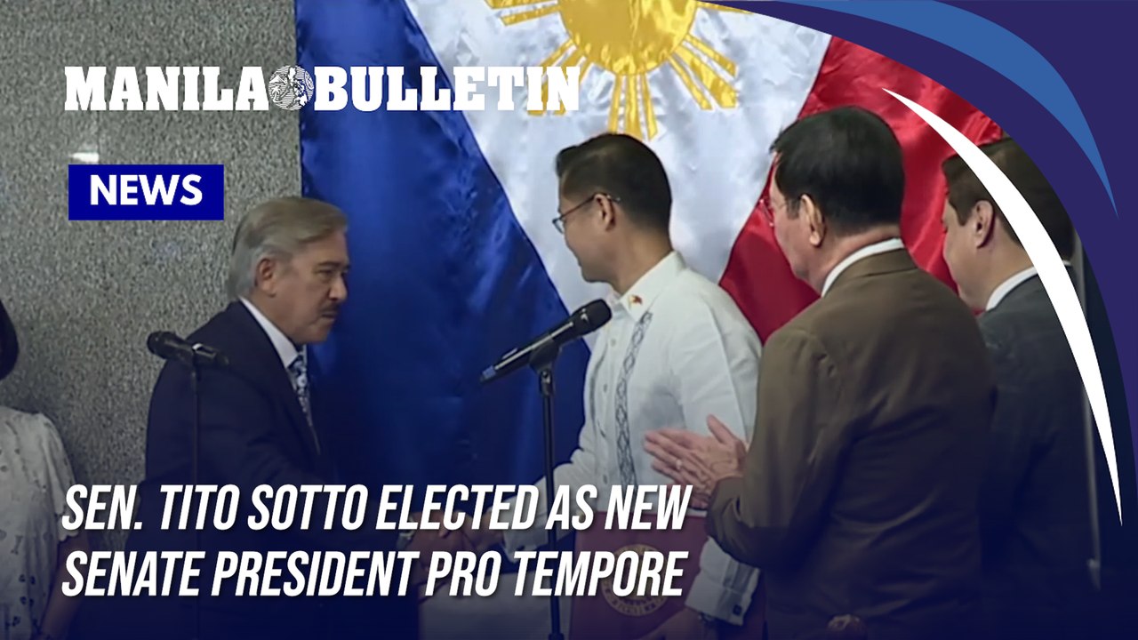 Sen. Tito Sotto elected as new Senate President Pro Tempore
