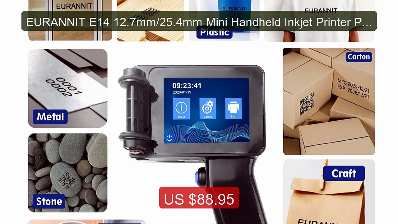 EURANNIT E14 12.7mm/25.4mm Mini Handheld Inkjet Printer Portable P... -- Best Deal 2026 | Shop Now!