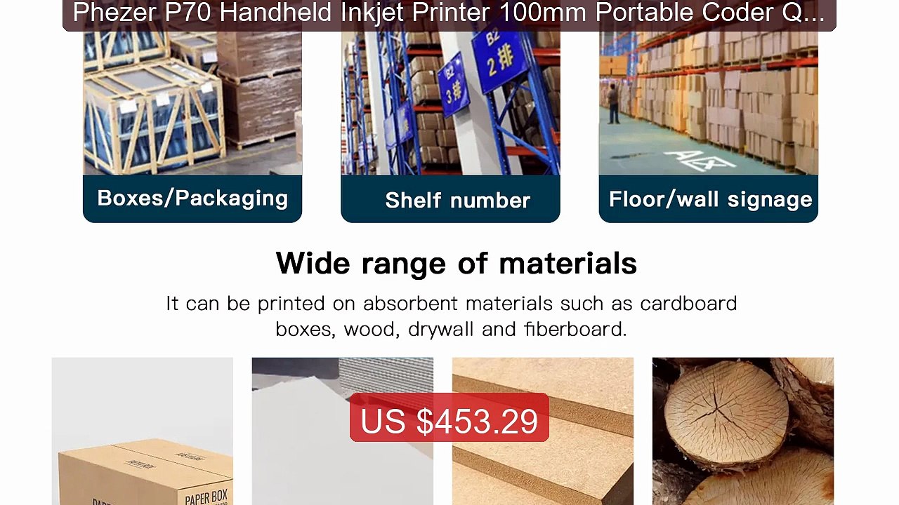 Phezer P70 Handheld Inkjet Printer 100mm Portable Coder QR ... -- Top Pick 2026 | Unbeatable Price!