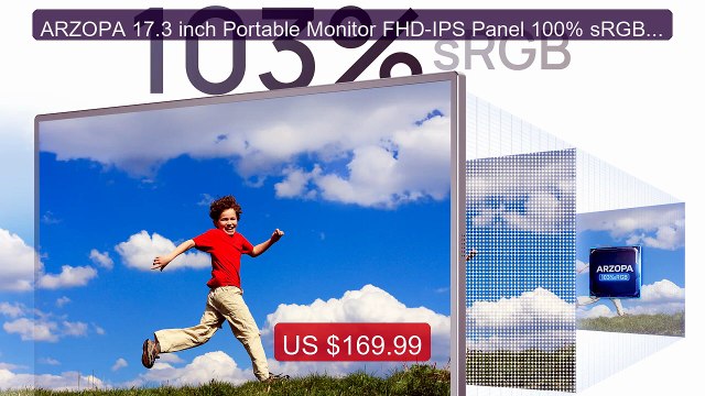 ARZOPA 17.3 inch Portable Monitor FHD-IPS Panel 100% sRGB Sec... Amazing Value 2026 | Must Have!
