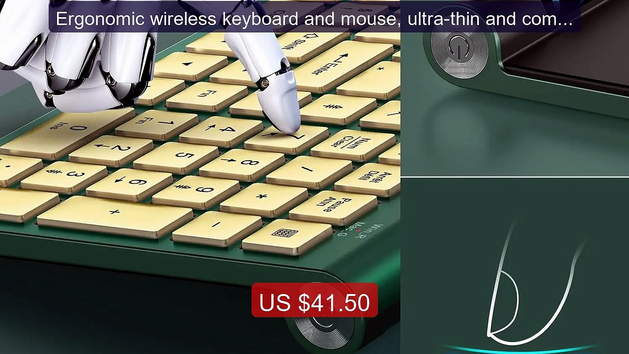 Ergonomic wireless keyboard and mouse, ultra-thin and compact ... -- Hot Deal 2026 | Limited Offer!