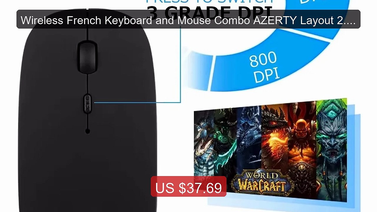 Wireless French Keyboard and Mouse Combo AZERTY Layout 2.4G US... -- Best Buy 2026 | Great Quality!
