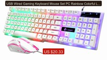 USB Wired Gaming Keyboard Mouse Set PC Rainbow Colorful LED... -- Top Pick 2026 | Unbeatable Price!