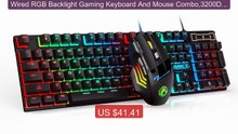 Wired RGB Backlight Gaming Keyboard And Mouse Combo,3200DPI Ad... -- Best Buy 2026 | Great Quality!