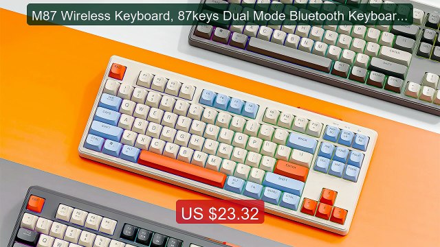 M87 Wireless Keyboard, 87keys Dual Mode Bluetooth Keyboard wit... Hot Deal 2026 | Limited Offer!