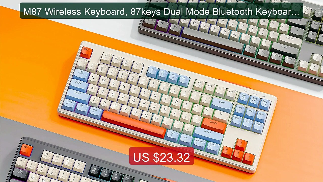 M87 Wireless Keyboard, 87keys Dual Mode Bluetooth Keyboard wit... -- Hot Deal 2026 | Limited Offer!