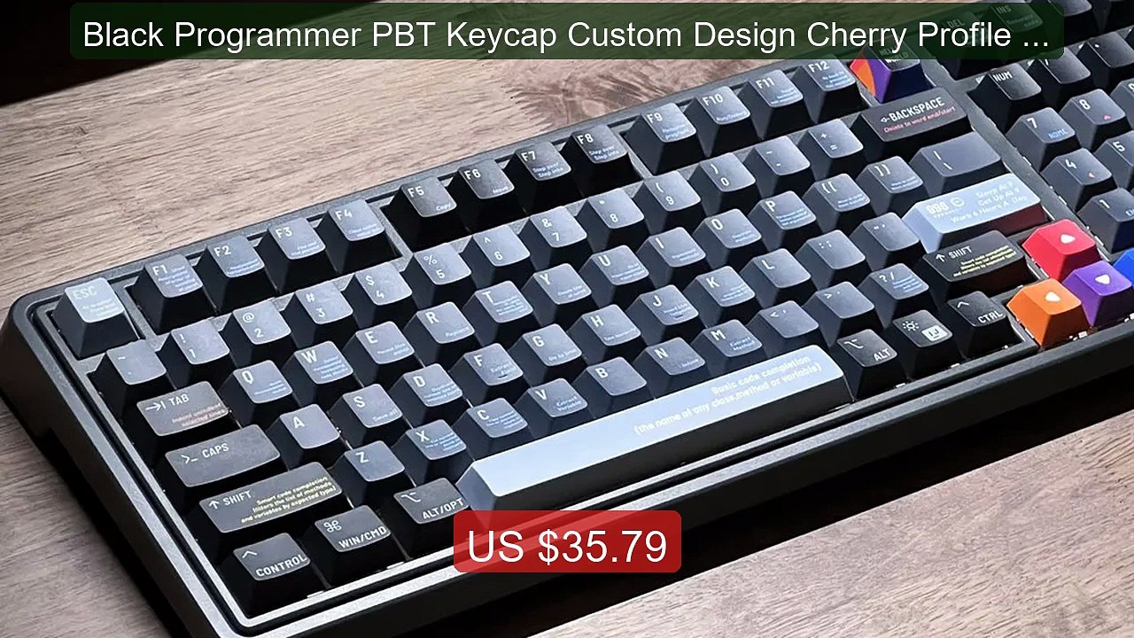 Black Programmer PBT Keycap Custom Design Cherry Profile DY... -- Top Pick 2026 | Unbeatable Price!