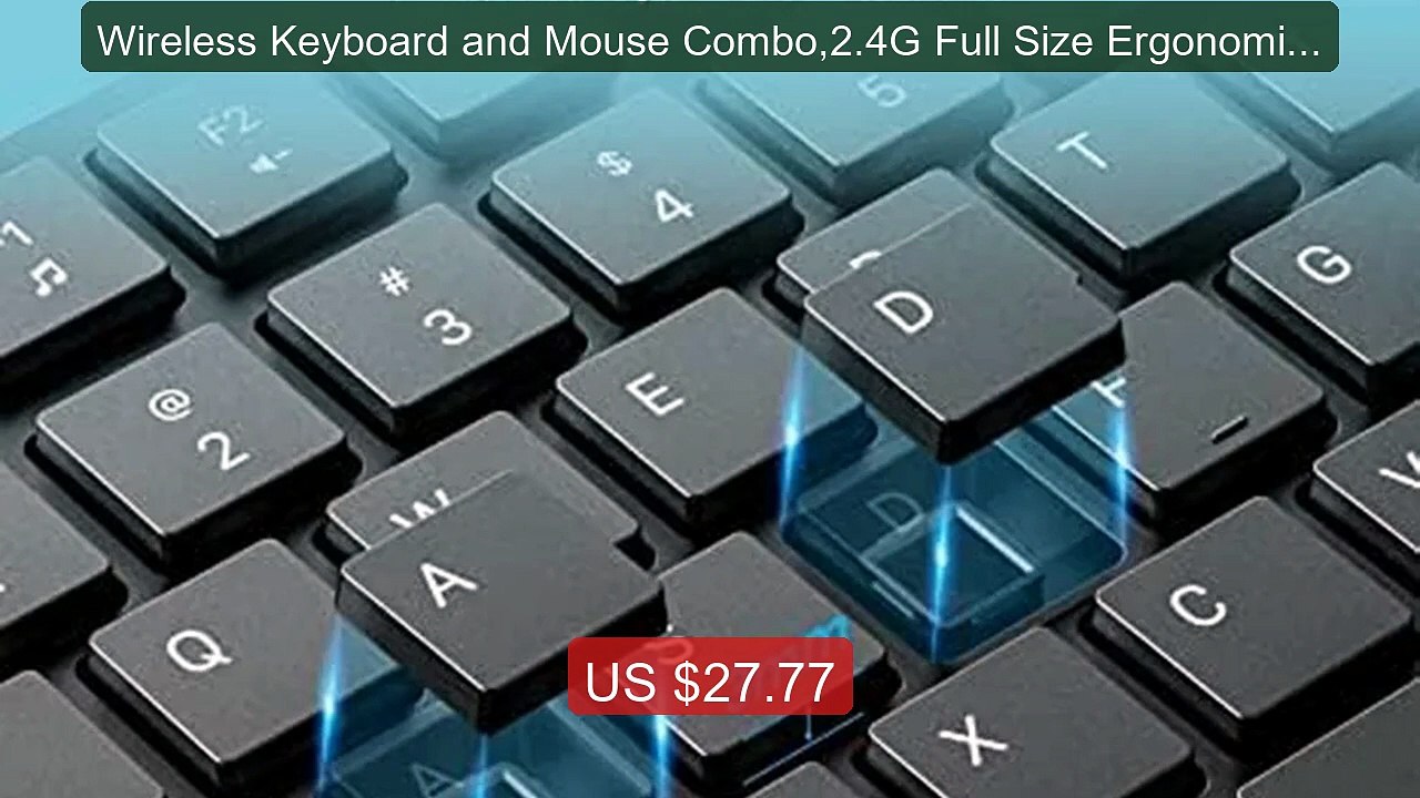 Wireless Keyboard and Mouse Combo,2.4G Full Size Ergonomic Keyboard... -- Top Rated 2026 | Buy Now!