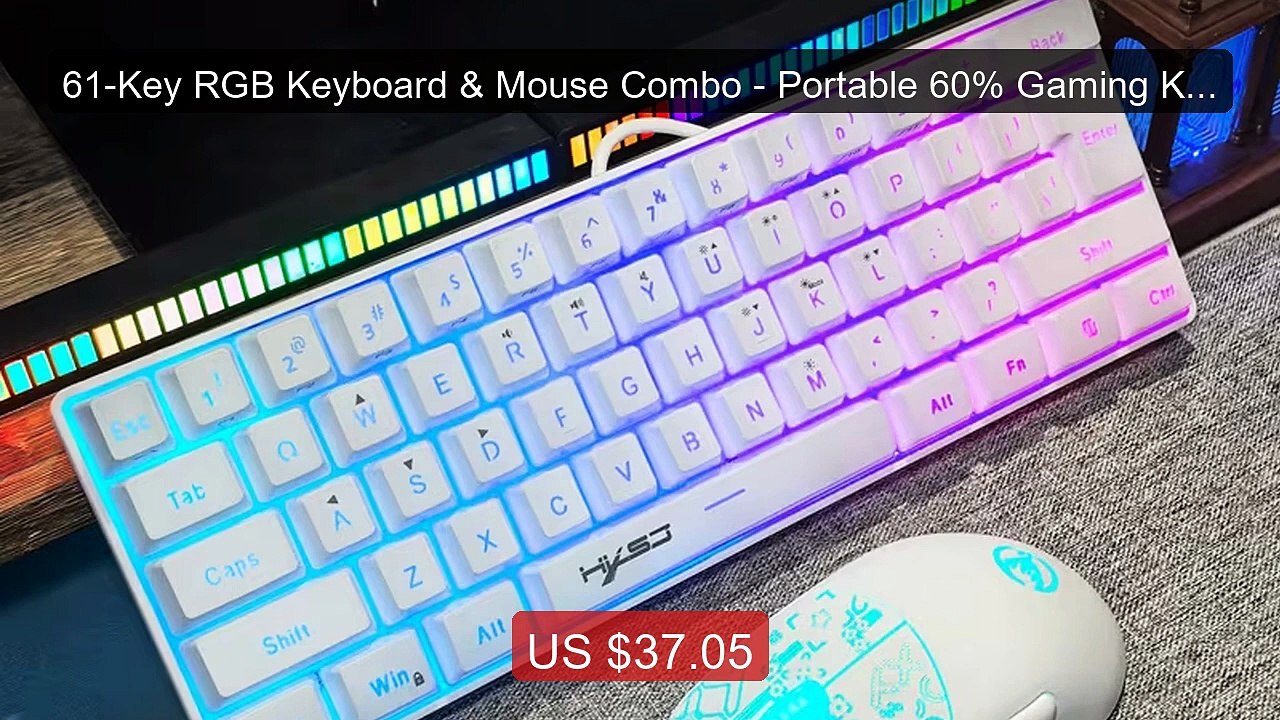 61-Key RGB Keyboard & Mouse Combo - Portable 60% Gaming Keyboa... -- Best Buy 2026 | Great Quality!
