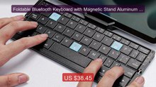 Foldable Bluetooth Keyboard with Magnetic Stand Aluminum Alloy Mini... -- Top Rated 2026 | Buy Now!