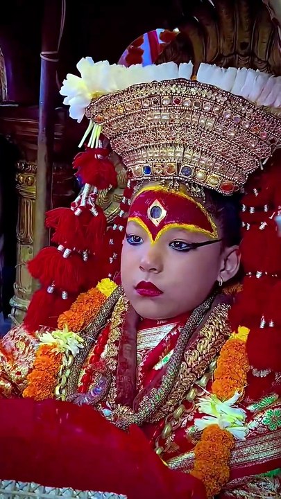 Leaving goodess Kumari Devi