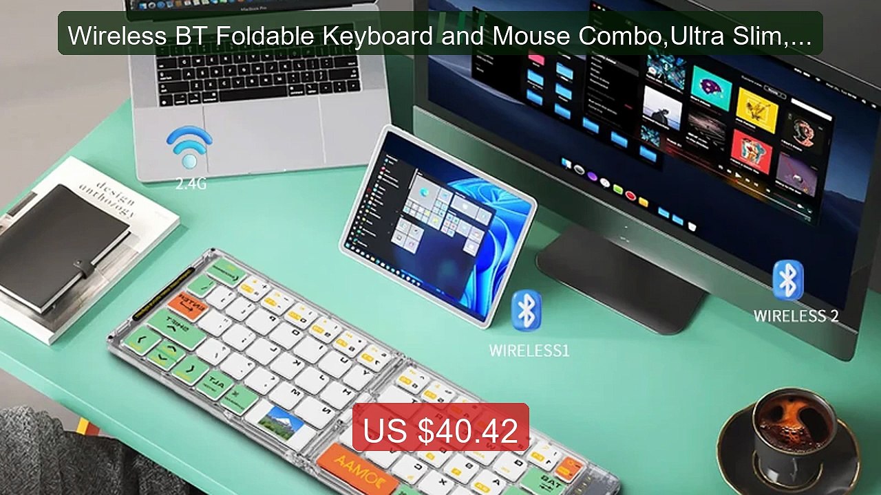 Wireless BT Foldable Keyboard and Mouse Combo,Ultra Slim, Rec... -- Amazing Value 2026 | Must Have!