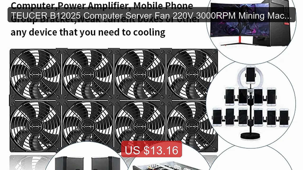TEUCER B12025 Computer Server Fan 220V 3000RPM Mining Machine ... -- Best Buy 2026 | Great Quality!