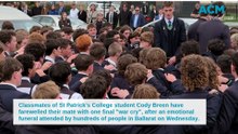 SPC students perform War Cry at funeral of Cody Breen