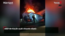 ABD'de küçük uçak otoyola düştü