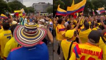 Colombian Fans Take Over Angel of Independence Ahead of Uzbekistan Match in CDMX