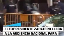 La llegada de Zapatero a la Audiencia Nacional para su declaración en el 'caso Plus Ultra'