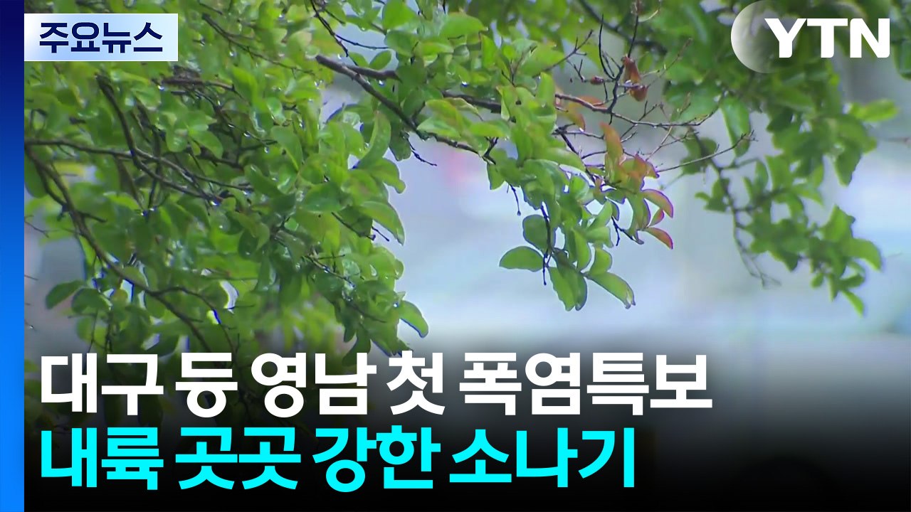 [날씨] 대구 등 영남 첫 폭염특보...내륙 곳곳 강한 소나기 / YTN