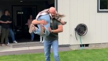 Girl surprises her stepdad in Florida after 6 months for Father's Day